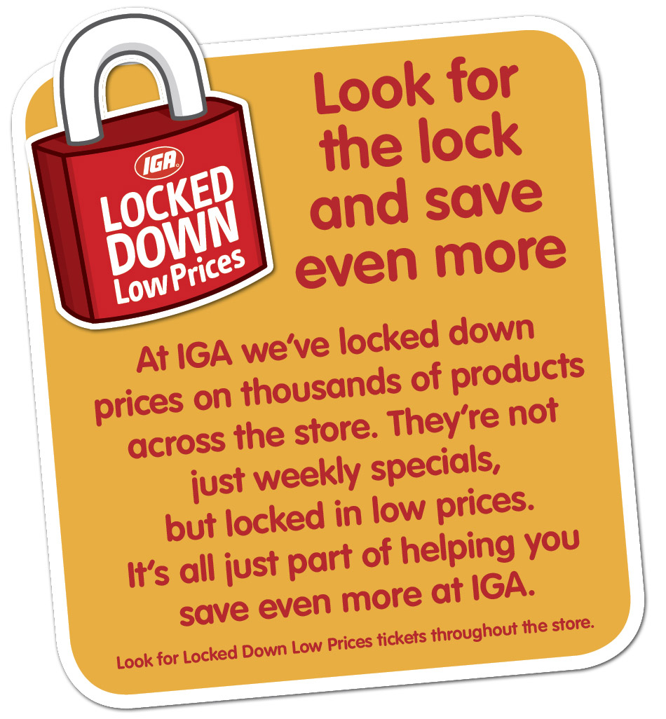 IGA Locked Down Low Prices